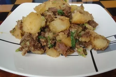 Картофель с мясом: шаг 9