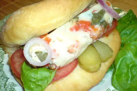 Parker house buns/булочки с  почти "горячей  собакой"!(фм "да! да! мой любимый хот-дог!"): шаг 9