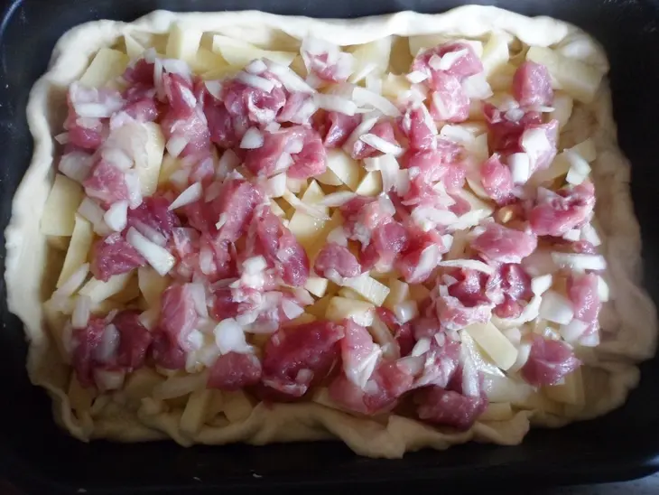 Пирог с картофелем и мясом (мамин рецепт): шаг 6