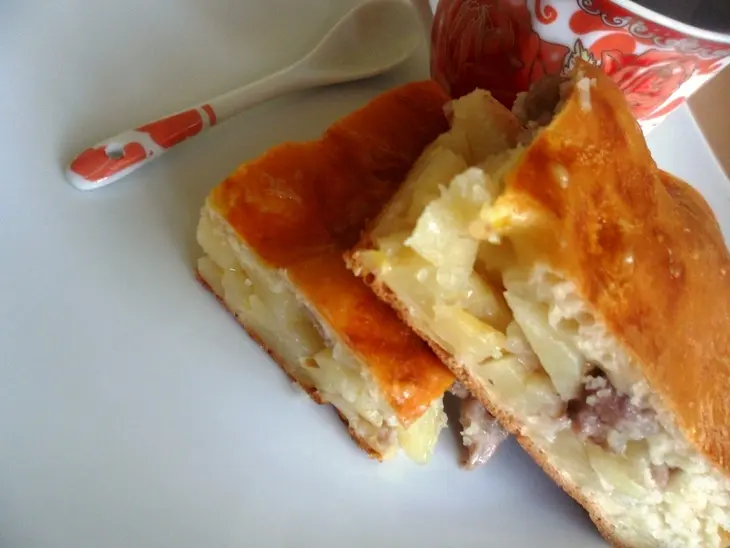 Пирог с картофелем и мясом (мамин рецепт): шаг 9