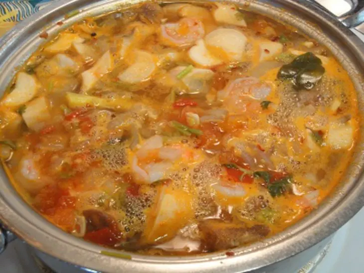 Остро-кислый суп tom yam: шаг 6