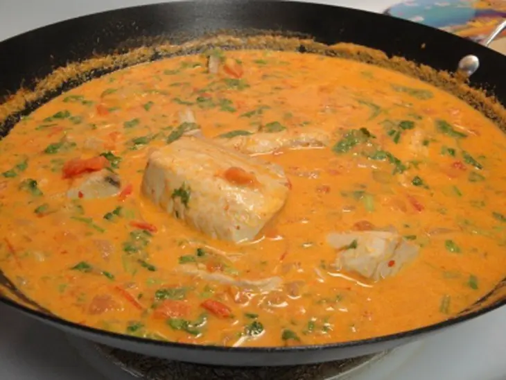 Рыба с красным карри и рисом: шаг 6