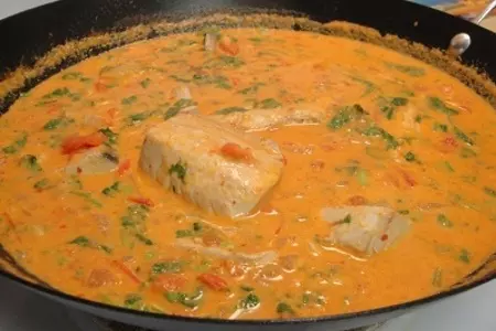 Рыба с красным карри и рисом: шаг 6