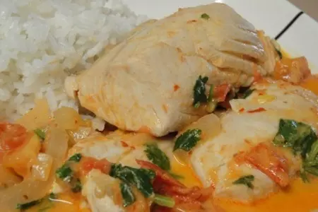Рыба с красным карри и рисом: шаг 7