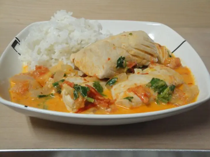 Рыба с красным карри и рисом: шаг 8