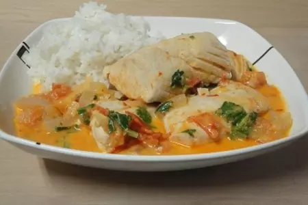 Рыба с красным карри и рисом: шаг 8