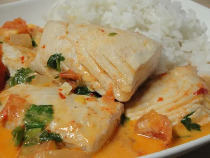Рыба с красным карри и рисом: шаг 9