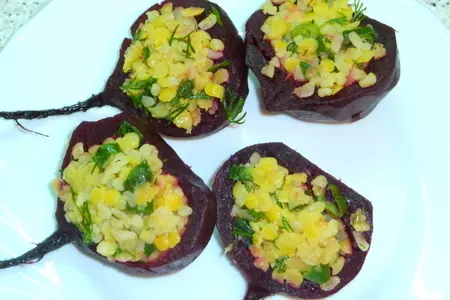 Куриный шашлычок с фаршированной свеклой на гарнир ( из серии "вкусная диета"): шаг 7
