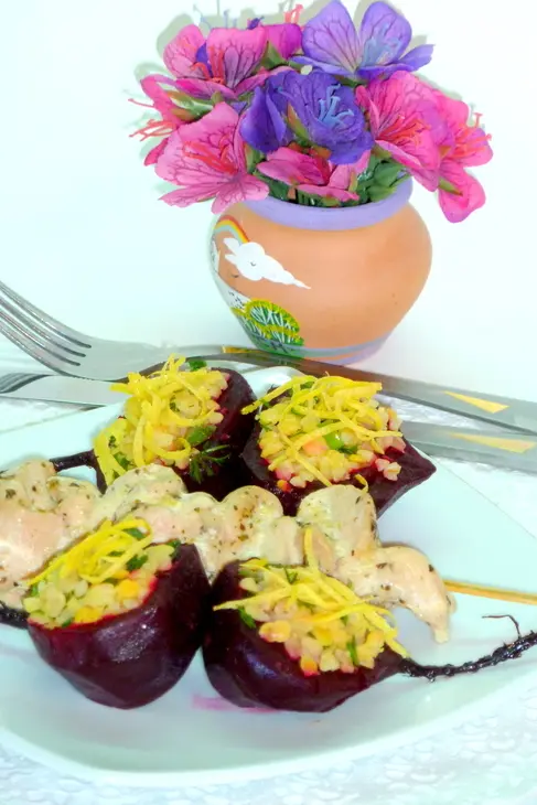 Куриный шашлычок с фаршированной свеклой на гарнир ( из серии "вкусная диета"): шаг 8