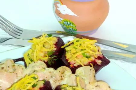 Куриный шашлычок с фаршированной свеклой на гарнир ( из серии "вкусная диета"): шаг 8