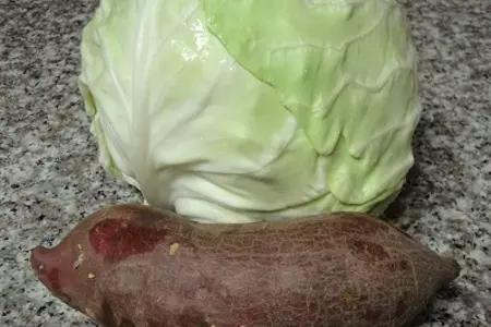 Мясо с капустой и сладким картофелем: шаг 2