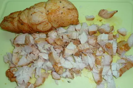 Салат с киноа, овощами и пастромой из куриной грудки: шаг 5