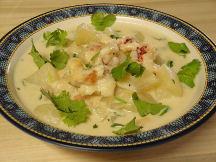 Кремовый суп с хвостами омаров и гребешками: шаг 8