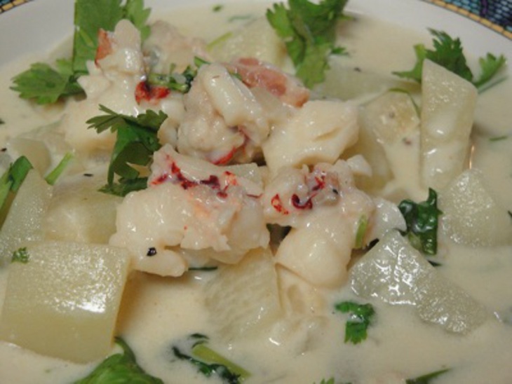 Кремовый суп с хвостами омаров и гребешками: шаг 9