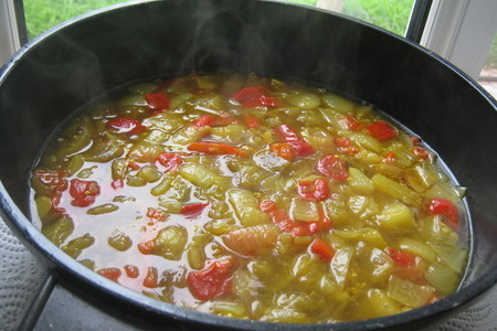 Крем суп  удачный -  (овощной  суп из баклажан и сладкого перца): шаг 8