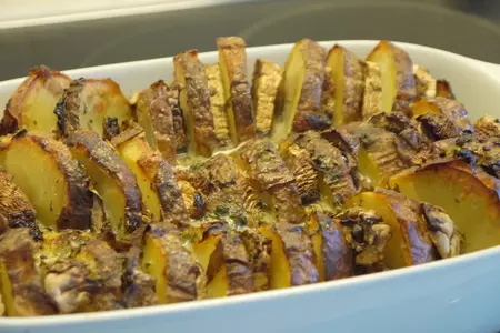Картофельная запеканка с шампиньонами: шаг 5