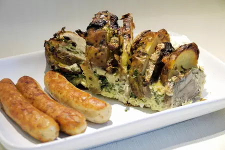 Картофельная запеканка с шампиньонами: шаг 6