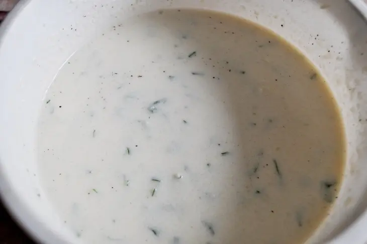 Холодный суп-пюре из кольраби с яблоками и кедровыми орешками (дуэль): шаг 6