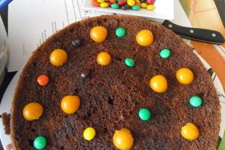 Торт "m&amp;m's" (шоколадный шифоновый бисквит): шаг 9
