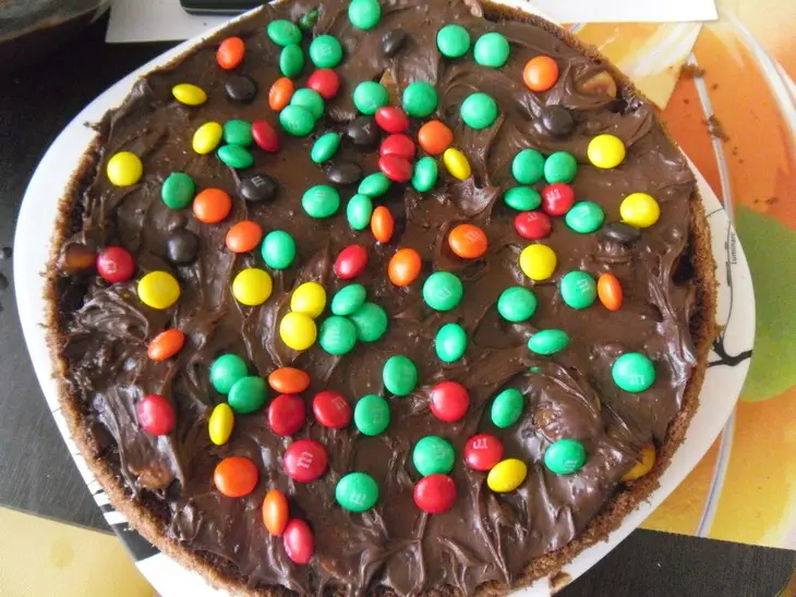 Торт "m&amp;m's" (шоколадный шифоновый бисквит): шаг 11