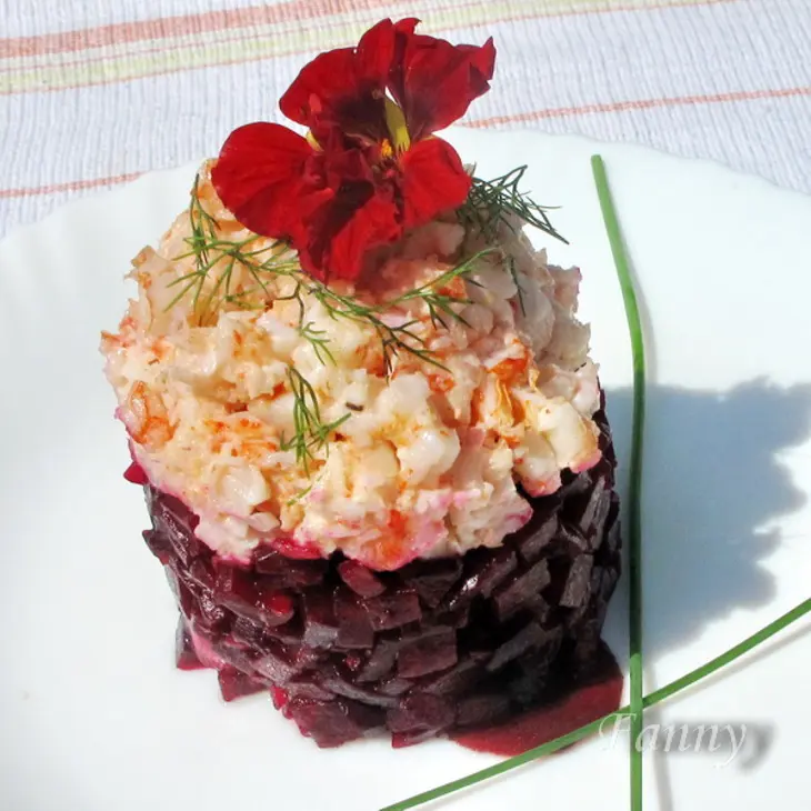 Закуска из свеклы с креветками: шаг 4