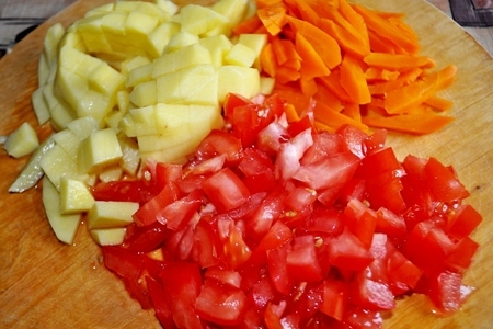 Суп куриный с рисом и  сезонными овощами или суп из "топора" для фм.: шаг 4