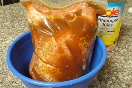 Мясо в соке ананаса: шаг 4