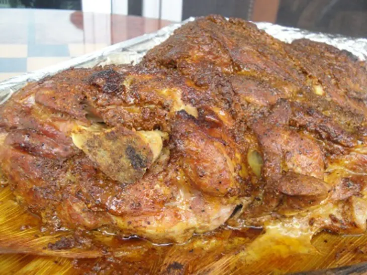 Мясо под одеялом из листьев кукурузных початков: шаг 6