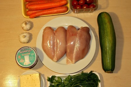 Курица с кабачками в йогуртовом соусе: шаг 1