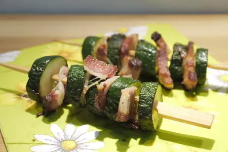 Шашлычки из цукини с грудинкой: шаг 4