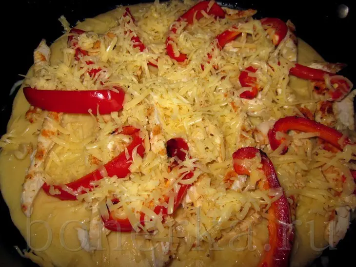 Пицца с курицей, alla pollo: шаг 5
