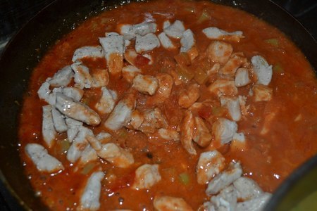 Макароны с куриным филе и сырным соусом с паприкой: шаг 8
