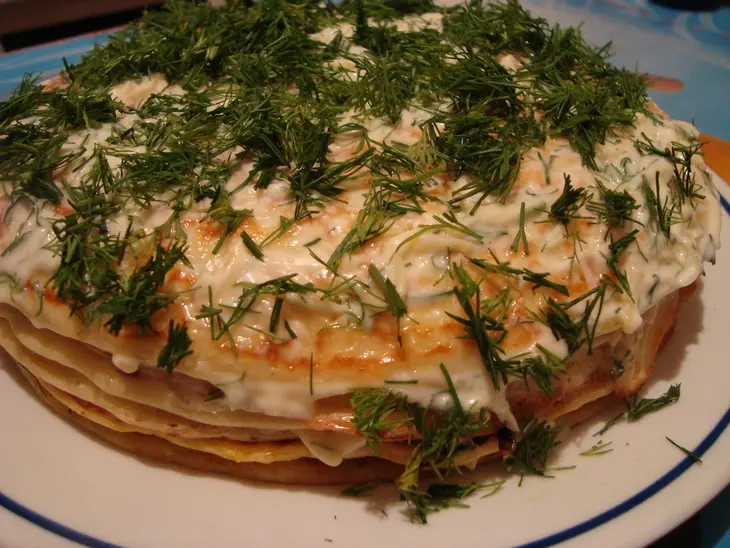 Кабачковый закусочный торт: шаг 3