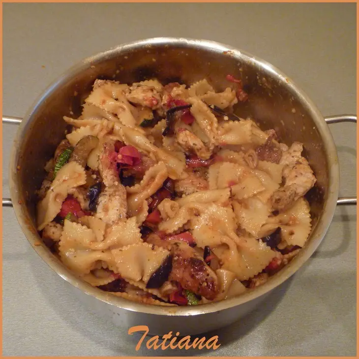 Farfalle (бантики) с овощами и индейкой ( фм ): шаг 8