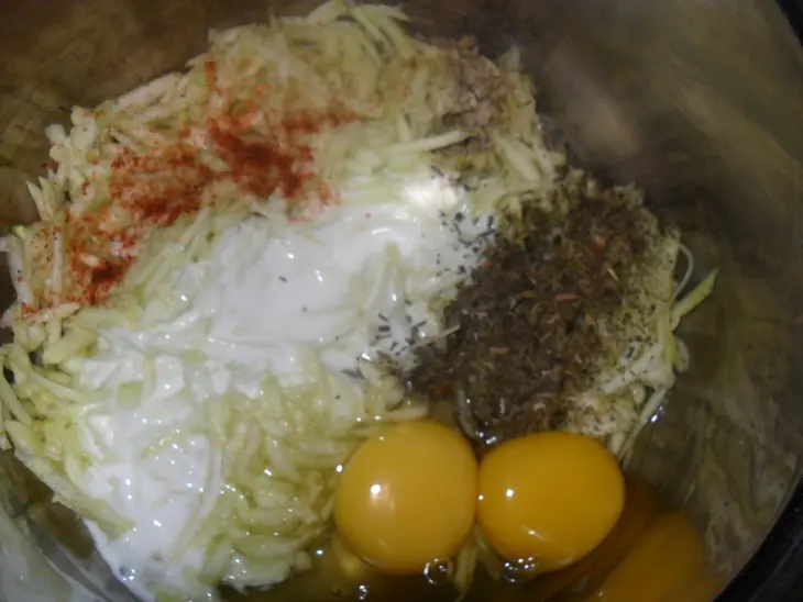 Кабачковые маффины с грибами.: шаг 2