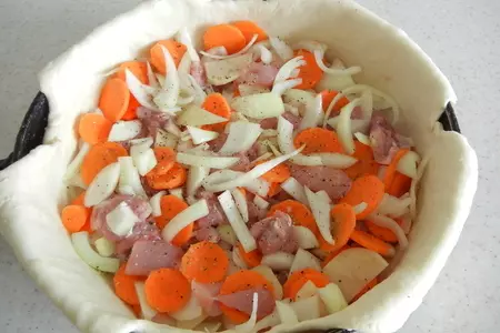 Пирог с курицей (усечённый вариант русского «курника» или татарского «зур белиш»): шаг 2