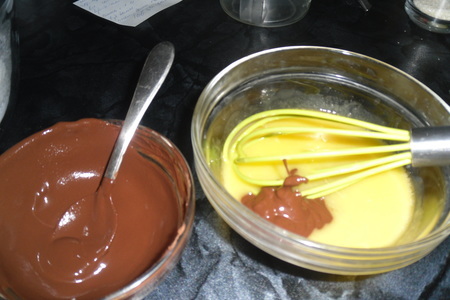 Шоколадный шифоновый торт с сливочным кремом и сюрпризом "озеро эвендим" : шаг 4