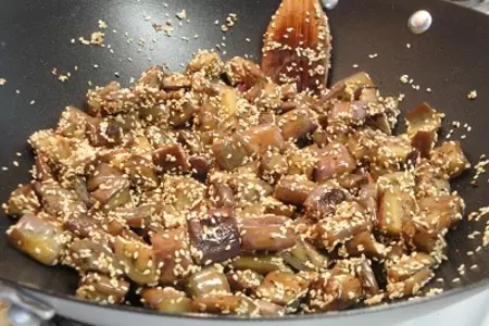 Жареные баклажаны с кунжутными семенами: шаг 7