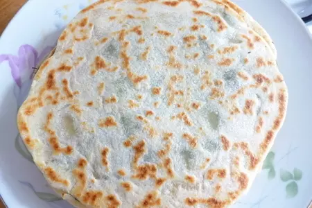 Лепёшки бакинские с зеленью (кулинарный алфавит): шаг 6
