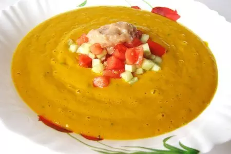 Морковный биск с кремом васаби (фм "кулинарный алфавит"): шаг 8