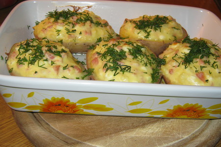 Картофель запеченный с ветчиной и брынзой (кулинарный алфавит): шаг 4