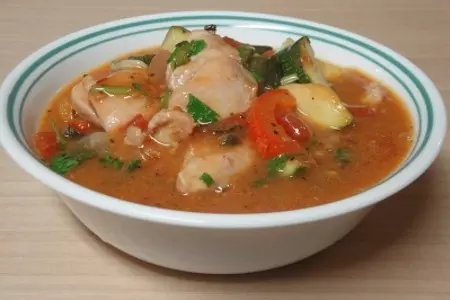 Соус с курицей и овощами: шаг 8