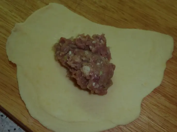 Эфам борёк чорбасы или туркменские пельмени с бульоном (кулинарный алфавит): шаг 6