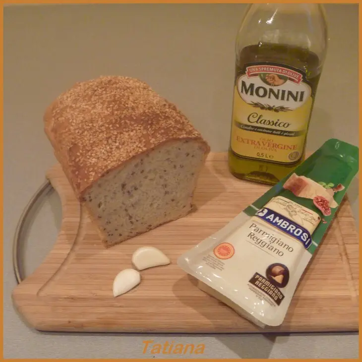 Тыквенный суп-пюре с грибами и пармезановыми гренками: шаг 6