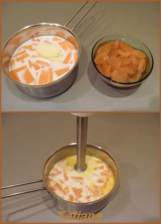 Тыквенные оладьи с курагой: шаг 2