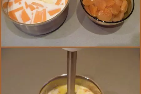 Тыквенные оладьи с курагой: шаг 2