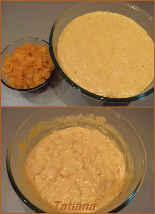 Тыквенные оладьи с курагой: шаг 4