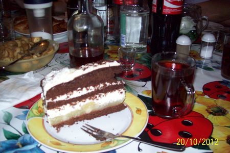 Шоколано-яблочный торт с воздушным сливочным кремом.: шаг 16