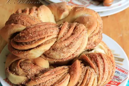Булочки с орехами и корицей.: шаг 1
