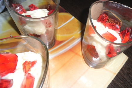 Апельсиновый сливочный десерт с шоколадными хрустяшками и гренадиновым желе "рубины имладриса": шаг 18
